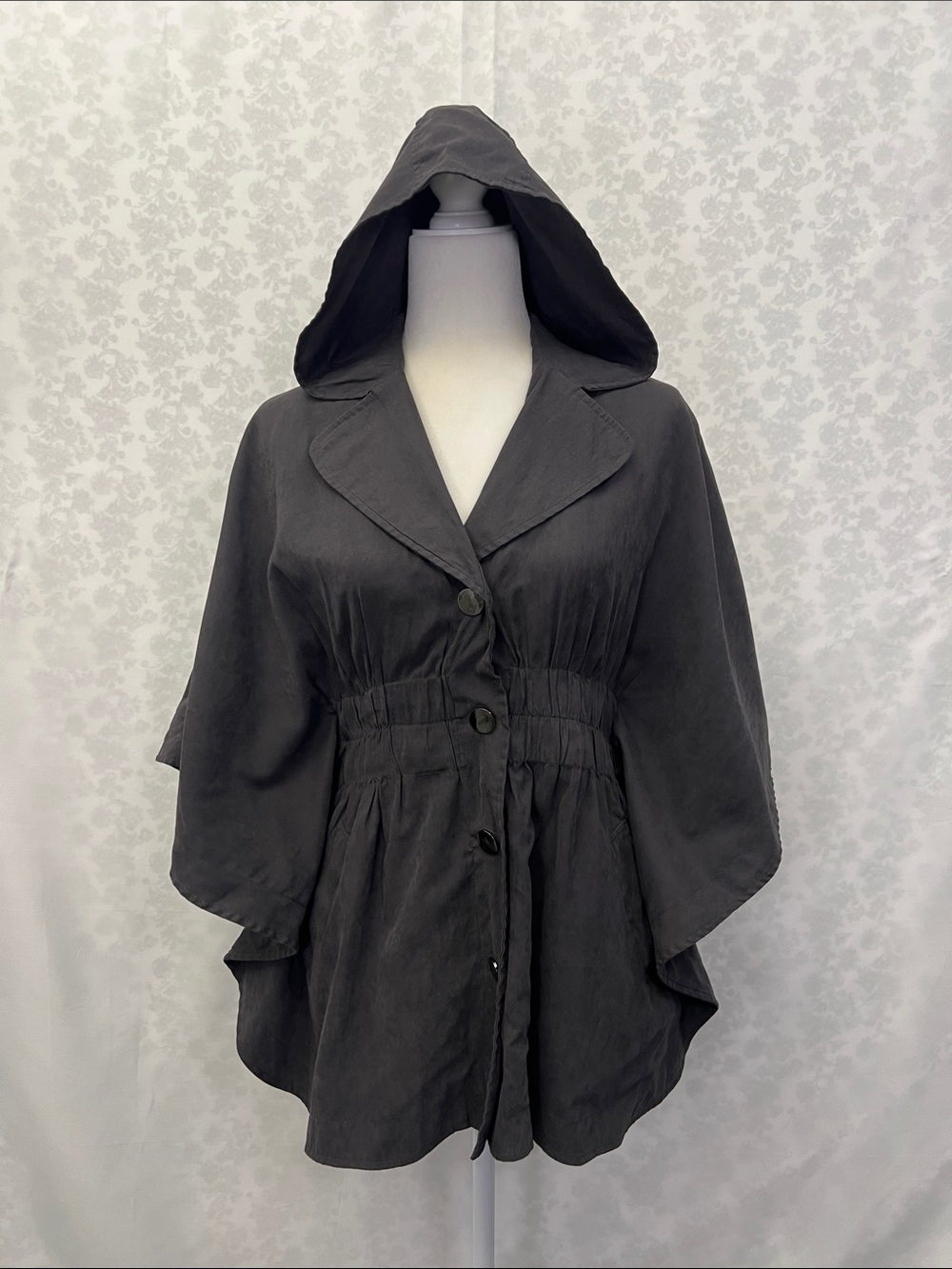 Charcoal Grey Batwing Poncho/Jacket